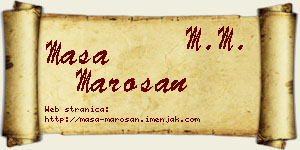 Maša Marošan vizit kartica